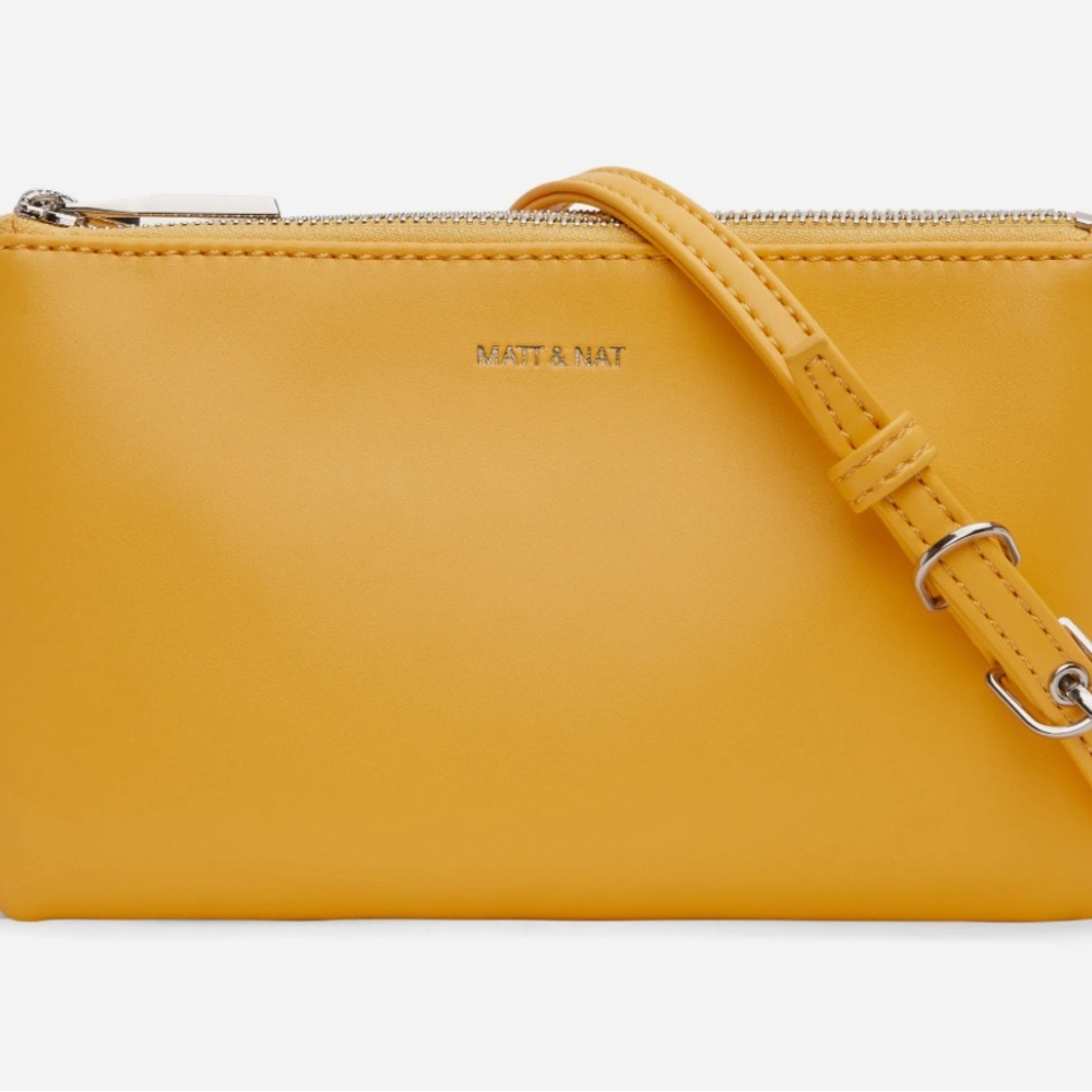 MATT & NAT Vegan Crossbody “Triplet” in Citrine - Picture 2 of 3